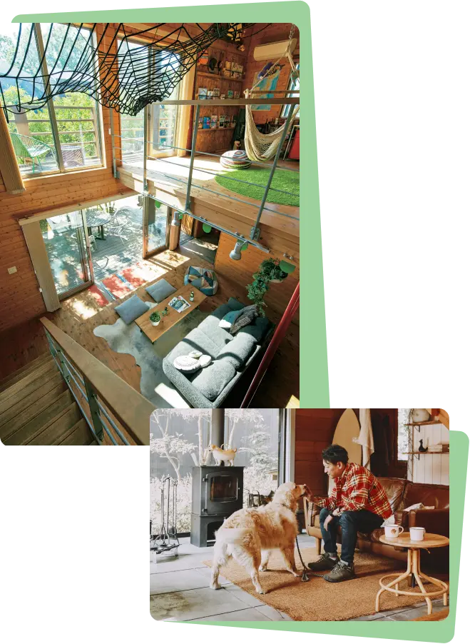 開放的な吹き抜けの画像